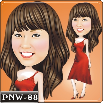 女生人像Q版漫畫PNW-88